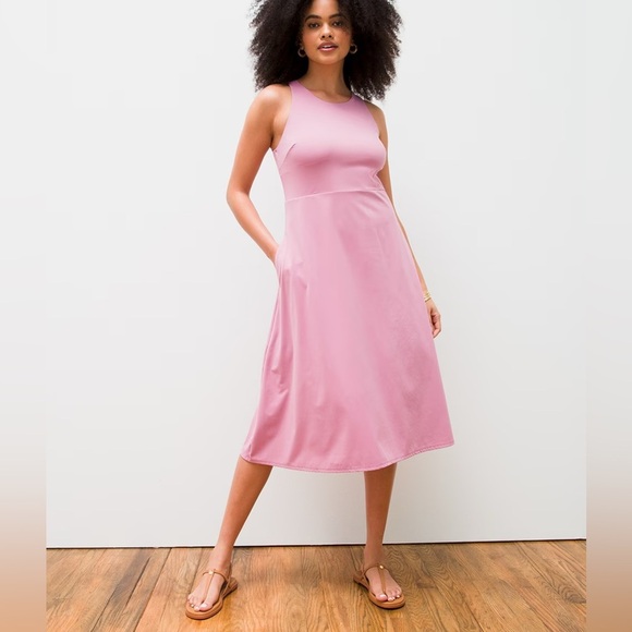 Soma Technit Pink Sleeveless Midi Dress XXL NWT athleisure loungewear cozecore - Picture 1 of 4